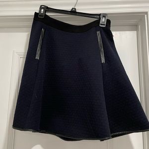 Madewell A-line skirt, Navy Blue with Black Trim Size 6